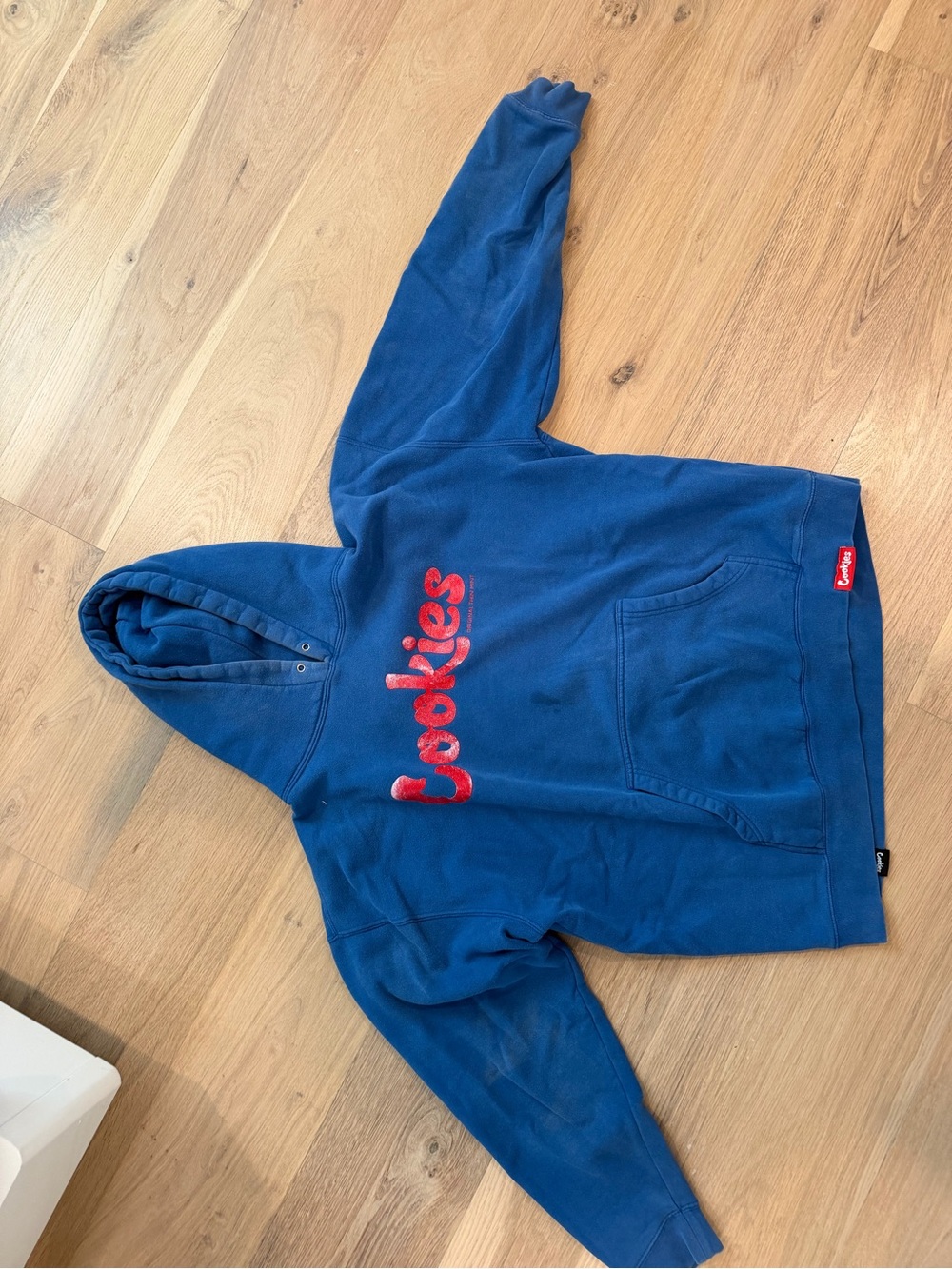Cookies Navy Hooded Pullover Sweatshirt with Red Logo